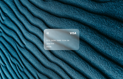 Glassmorphism Card blue card credit card designing glassmorph graphic design ui visa