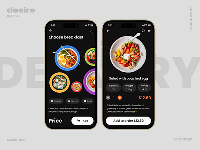 Food Delivery Mobile App Design branding design graphic design logo ui ux