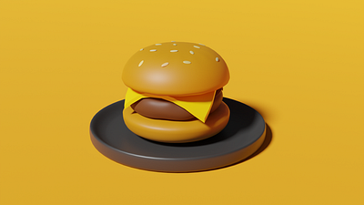 Cheeseburger 3d burger fast food foodanddrink modelling