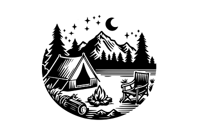 Camping SVG design