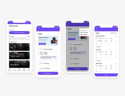Viking Strength Fitness Application app design conceptual design fitness iconography minimal mobile application ui workout