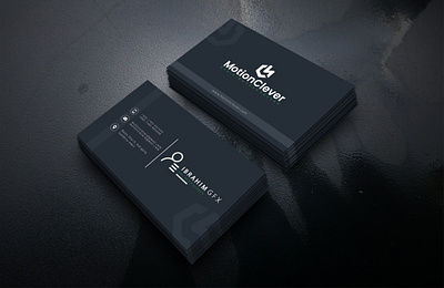 ''Business Card'' design for MotionClever branding business business branding business card business card designer design graphic design graphic designer logo