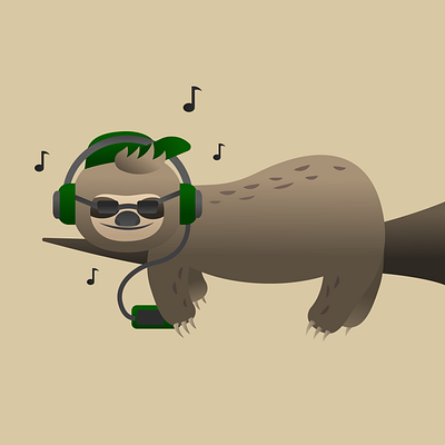 Larry The Sloth animals illustration sloth vector vectorillustration