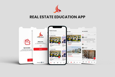 Real Estate Education App app casestudy design graphic design mobile prototyping ui uiux user flow ux