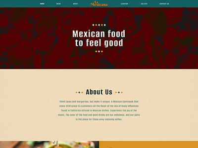 La Mexicana Website branding food logo mexican tacos ui website