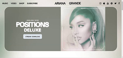 Ariana Grande Landing web web animation web design web development