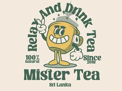 MISTER TEA diseño de logo diseño plano illustration logo logo logodesign design logodesign design brand marca