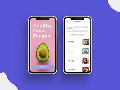 Healthy Food Recipes branding graphic design logo ui