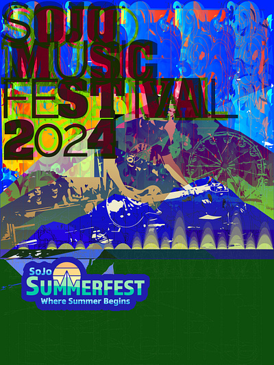 SoJo Music Festival 2024 festival graphic graphic design illustration music poster