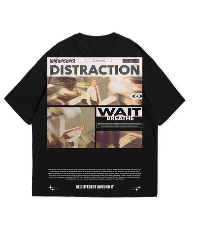 DISTRACTION T-Shirt Design brand branding graphic design hoodie illustration str streetwear t shirt