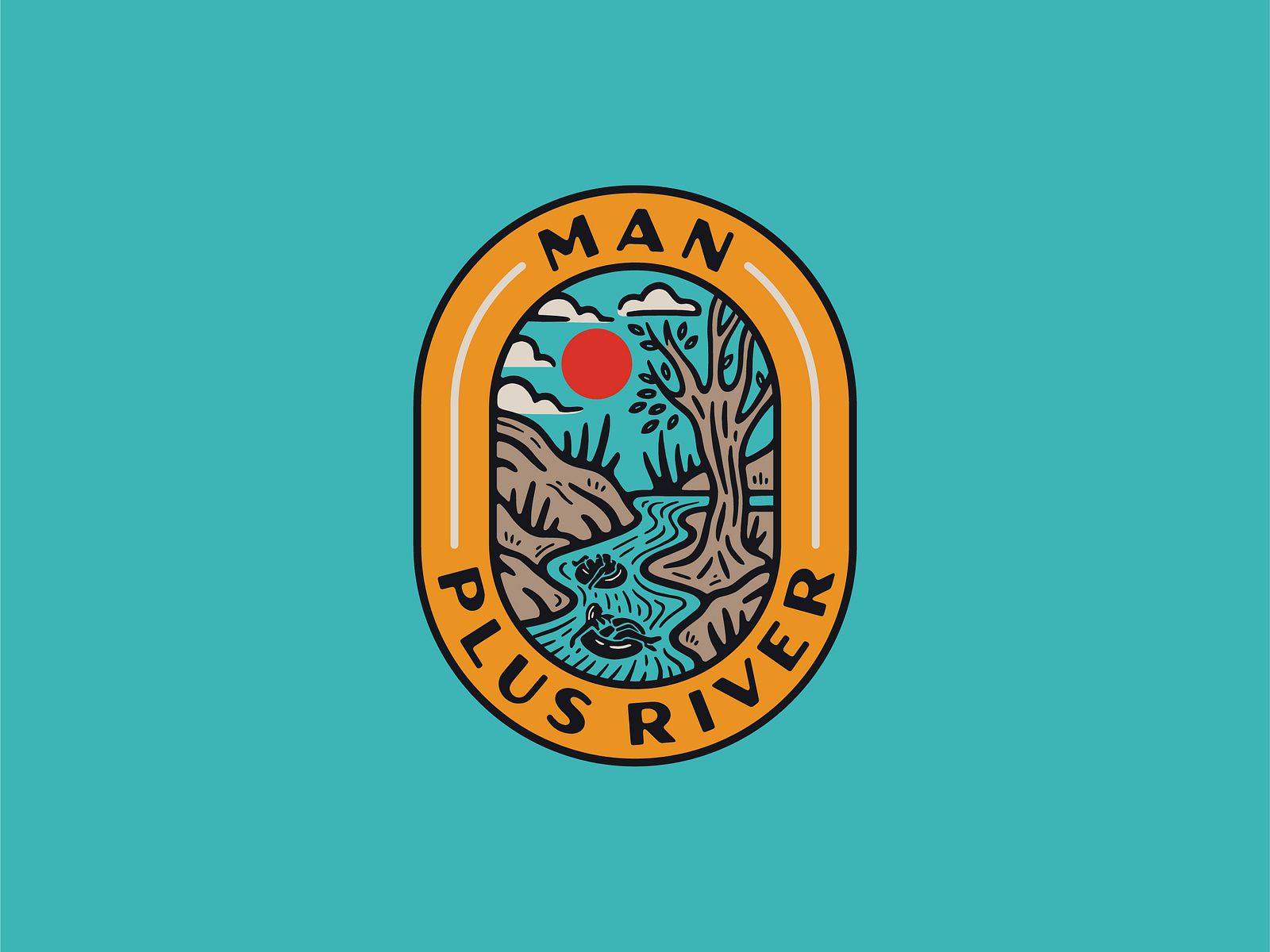 Man + River Badge by Marina Nolen on Dribbble