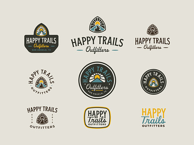 Happy Trails Outfitters Branding branding design graphic design happytrails illustration illustration art logo nature outfitters sunshine texas texture trails typography vector
