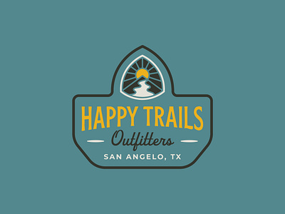 Happy Trails Outfitters branding design graphic design happy happytrails illustration illustration art logo nature outfitters sunshine texas texture trail trails typography vector