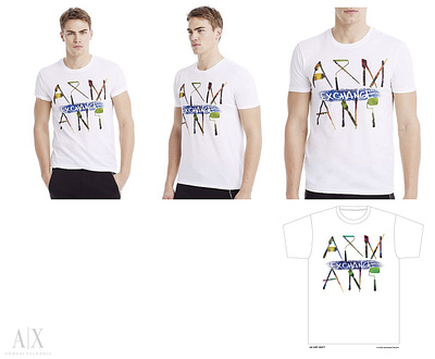 Apparel Design: Armani Exchange Menswear logo type treatments apparel design branding graphic design ill illustration logo design vector