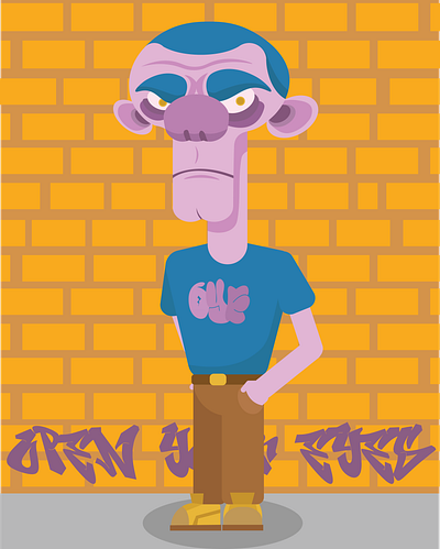 Graffiti character design design illustration vector