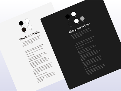 Pure Black & White balance design fundamentals pureblack purecolors purewhite ui