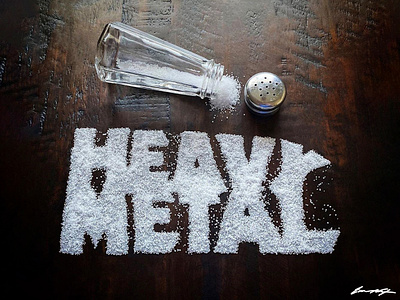 Heavy Metal [logo made of salt] heavy metal ivan reitman salt typography