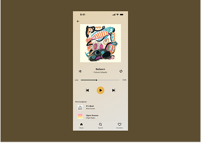 Music Player - DailyUI008 dailyui ui uxdesign