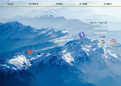 Ski resort website book branding mountains resort ski snow travel ui uiux winter