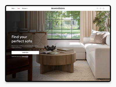 Skandi & Sofa - Furniture eCommerce Website (Coming soon) ecommerce hero homepage ui userexperience userinterface ux webdesign