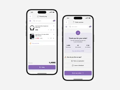 Order E-Commerce app buying card design e commerce iphone store design ux ui order redesign ui ux web design