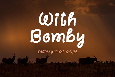 With Bomby animal beautiful branding comic display font font design handwritten logo summer winter
