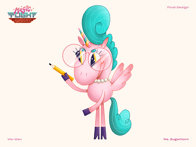 Ms. Sugarhorn art character character design childrens illustration design illustration unicorn visual development