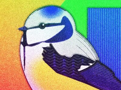 lil'tit blue tit doodle illustration noise shunte88 vector