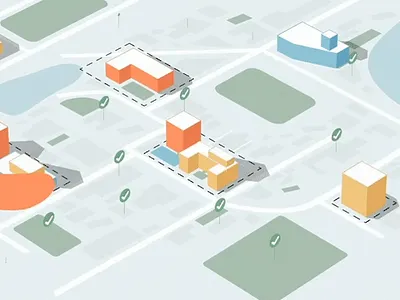 Giraffe Product Demo animation infographic isometric map product animatiom software animation ui