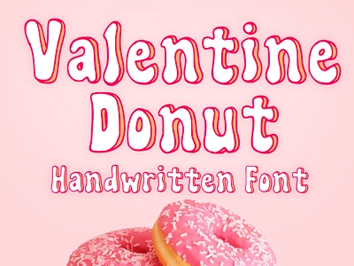 Valentine Donut Font cartoon comic design display font font font design graphic graphic design hand drawn font hand drawn type hand lettering handwritten headline lettering logotype text type design typeface typeface design typography