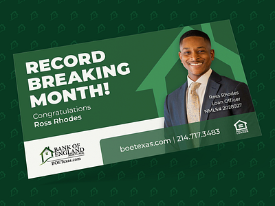 Record Breaking Month! - Social Media Graphic announcement facebook green layout design loan mortgage real estate record breaking social social media