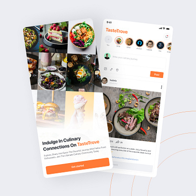 Foodies Social Media Mobile App design figma food mobile app ui uiux user interface