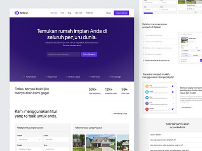 Splash - Real Estate Landing Page airbnb apartment architecture booking buy company profile destination esatate home hotel landing page property real esatate real estate agency real estate agent rent renting sell villa web design
