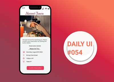 Daily UI #054- Confirmation app design ui ux