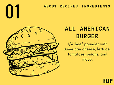 Digital Food Recipe Cards card design digital art food and beverage food card food design food digital food menu graphic design menu design recipes restaurants ux design