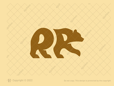 Letter RR Bear Logo animal beast forest grizzly logo nature silhouette typography wild zoo