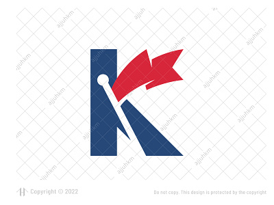 Letter K Flag champion kingdom mark media national sign typographic victory waving winner