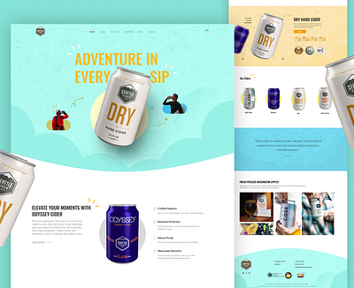 Beverage Website branding design graphic design typography ui ux