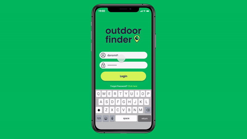 Outdoor Finder Prototype app figma