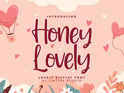 Honey Lovely Font - Playful Cute Font branding cute cute font design font design fonthandwriting handlattering illustration letteringfont playful cute script lettering typography ui