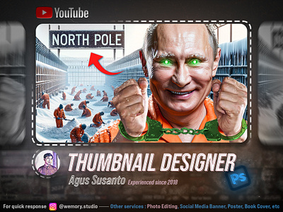 Thumbnail Design - Arctic Prison design graphic design manipulation midjourney photo editing photoshop thumbnail youtube thumbnail