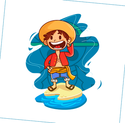 Luffy - treino cartoon designer draw illustration illustrator