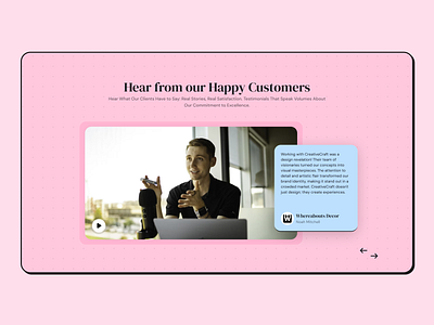 Web Elements - Video Testimonials (Slider) components design figma landing component landing page minimal testimonials ui web component web elements web ui website website designing