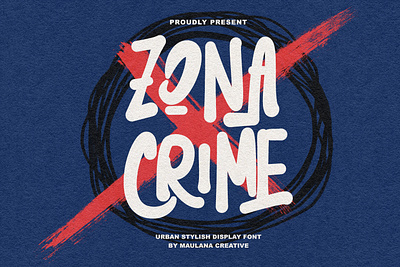 Zona Crime Display Font branding brush font font fonts graphic design handmade font logo maulana creative maulanacreative nostalgic