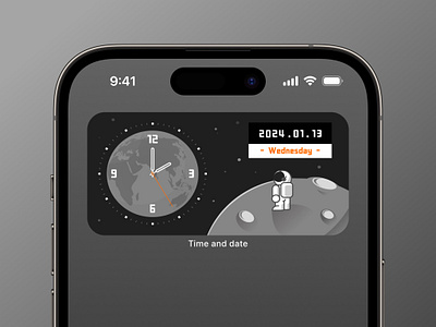 Astronaut themed iOS UI Kit app design graphic design icon illustration ui vector