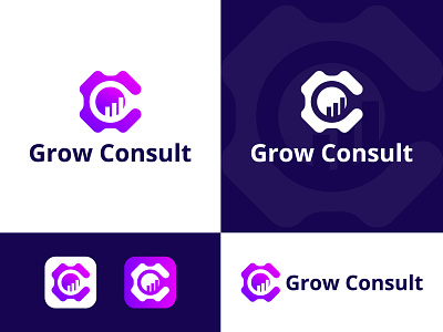 Grow Logo Design - Consulting Logo Design Concept app logo design best logo designer in dribbble brand identity branding business logo design company logo consulting firm consulting logo creative logo design flat minimalist consulting logo grow consult grow logo growing logo growth logo logo logo design minimalist logo modern consulting logo modern logo