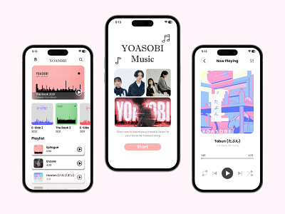 Yoasobi Music App music ui