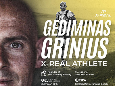 X-REAL Athlete graphic design social post