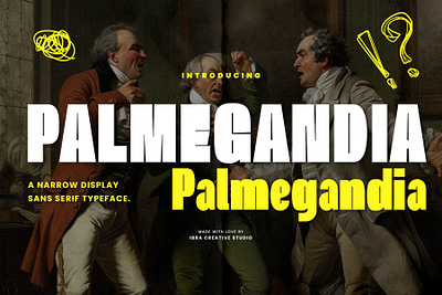 Palmegandia – A Narrow Display Sans Serif Typeface palmegandia font