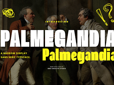 Palmegandia – A Narrow Display Sans Serif Typeface palmegandia font